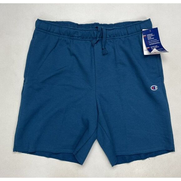 Champion Powerblend 6.5" Moisture Wicking Gym Sweat Shorts Women Medium Blue NWT - Picture 1 of 8